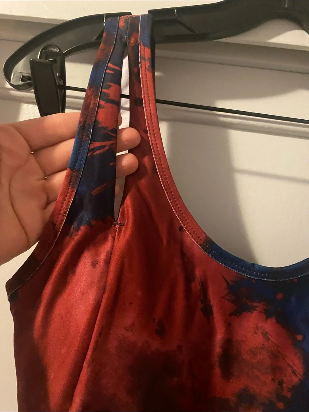 Nine West Active Red & Blue Padded Sports Bra NWT - size Medium